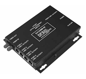 4-канальный 100 mbps приемопередатчик ethernet сигналов по оптоволокну. e4132 (mm/sm)